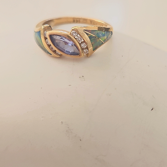 Opal and Tanzanite ring - Picture 9 of 11